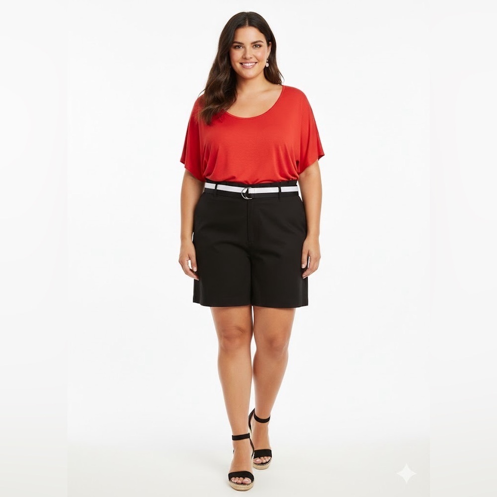 Sofia by Sofia Vergara Black Belted Women’s Shorts